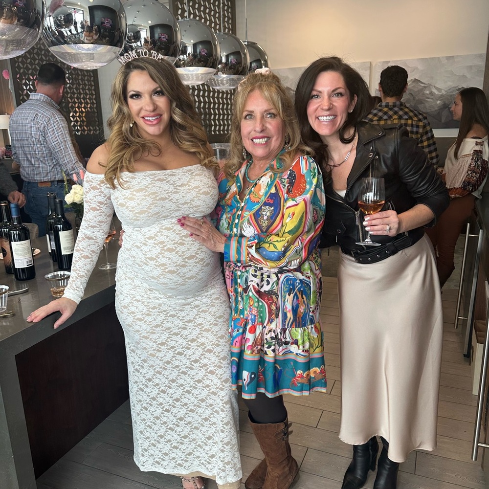 White Lace Off-Shoulder maternity Dress